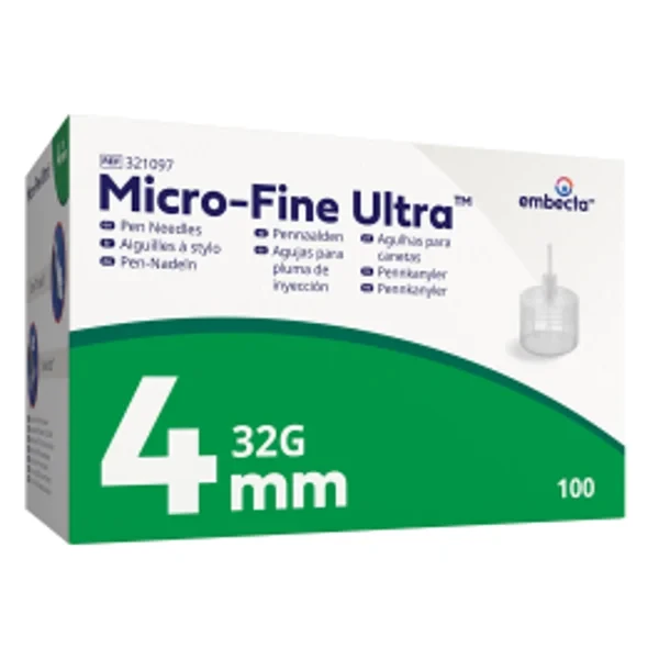 Embecta Micro-Fine Ultra Agulhas 4mm 32G X100